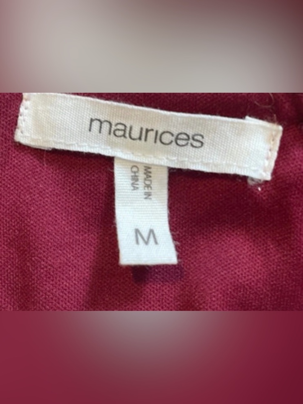 Maurices Burgundy Lace Romper Long Sleeve V Neck Women’s Size M